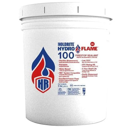 HoldRite HydroFlame 100 Firestop Sealant, 5 Gallon, Elastomeric Water Based HF100-5B - size: 5 Gal.