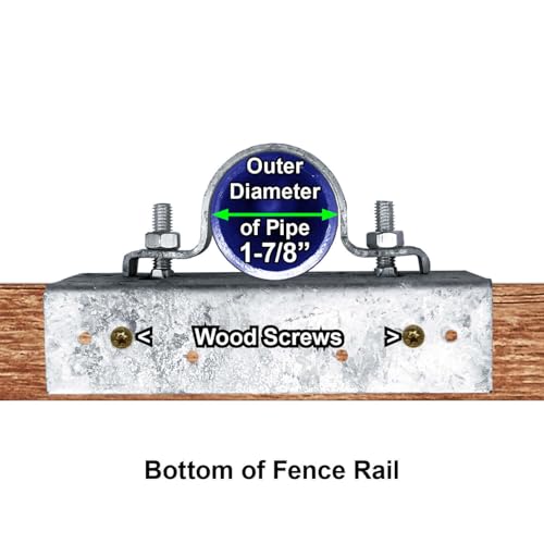 1-7/8" Wood Fence to Round Steel Post Panel Attachment Adapter Bracket: Adjustable clamp. Made of Galvanized Steel to Prevent Rusting. CASE Qty 25 - size: 1-7/8" Post, style: CASE
