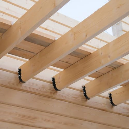 20Pcs Black 2x10 Joist Hangers for Wood,18 Gauge Face Mount Joist Hanger,Lu210 Joist Hangers Powder Coating,Hurricane Ties for Rafter,Rafter Brackets 2x10 for Deck,Floor,Roof Overhang,Ceiling Joist - size: 20 Pcs 2x10 Joist Hanger, style: Black