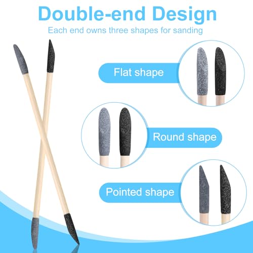 50PCS Sanding Sticks, Premium Double End Sanding Twigs, 120/280 Grit