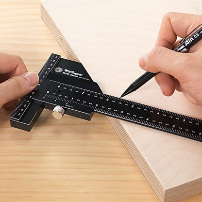 Scriber Gauge 37 Inch – Extra Long Measuring and Marking Ruler, Layout and Joinery Gauge, CNC Aluminum Square Tool for Woodworking, Carpentry, Framing, DIY Projects (New Version) - size: 37 Inch