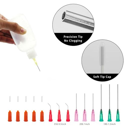 100cc Needle Glue Bottles Precision Tip Squeeze Applicator Dispenser Bottle - size: 3.4 Ounces