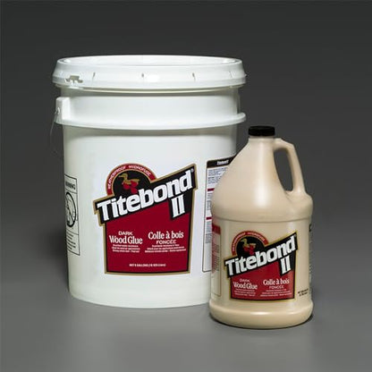 Titebond II Dark Wood Glue 16 Oz. – Water-Resistant Brown Adhesive for Interior/Exterior Use, Strong Fast-Set Formula, Easy Water Cleanup – 3706