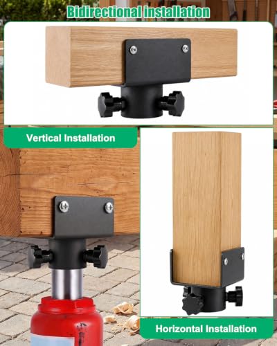 2 Pack U-Shaped Bottle Jack Post Adapter for 4x2 4x4 4x6 Wooden Beam