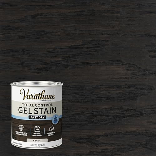 Varathane Total Control Ebony Gel Stain - color: Ebony, size: Quart (Pack of 1)