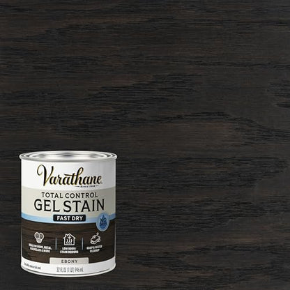 Varathane Total Control Gel Stain - color: Ebony, size: Quart (Pack of 2)