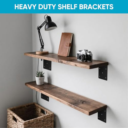6x6x5 Heavy Duty L Brackets 4-Pack, Steel Brace Connector for Wood - size: 6''X6''X5'' 4P