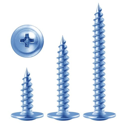 Wensilon（400 pcs）#6×3/4" Phillips Truss Head Wood Screws Galvanizing Quick Metal Self Tapping. - color: Silver, size: #6×3/4"