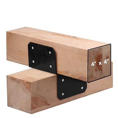 4 Pcs 4x4 Post Caps Tie Bracket for Pergola,Joist Anchor Connector,16 Gauge - size: 4x4