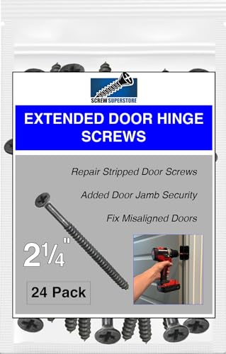 Door Hinge Screws #9 x 2-1/4 in - Steel, 24 Pack (Bronze) - color: Bronze