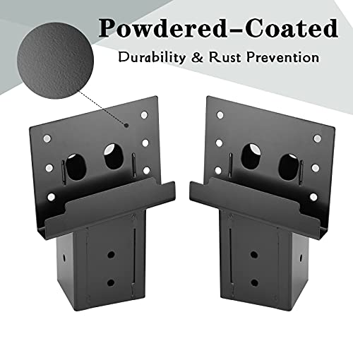 Mofeez Outdoor 4x4 Compound Angle Brackets for Deer Stand Hunting Blinds Shooting Shack (Set of 4) - style: Black