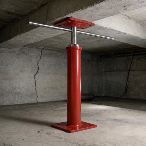 2-Pack House Jacks for Leveling with Adjusting Rod, 11"- 16" Height Range - color: Red, size: 11-16 in