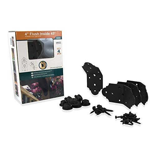 OZCO Laredo Sunset Angle Brackets, 4in Inside 45 Degree, 4 Pieces, Black - style: Laredo Sunset