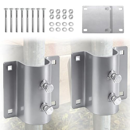 Dock Post Bracket Kit Stationary Dock Side Leg Pipe Holder, Heavy Duty Floating Dock Hardware Galvanize Boat Dock Accessories - style: 2pack