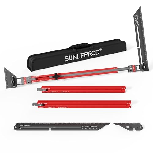 Stair Tread Template Tool - Stair Template Tool Stair Tread Jig Tool - color: Red-Gray