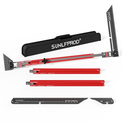 Stair Tread Template Tool - Stair Template Tool Stair Tread Jig Tool - color: Red-Gray