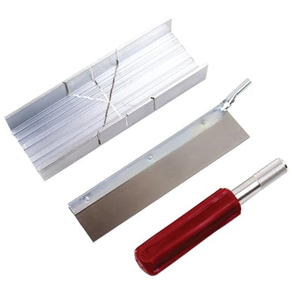 Excel Blades Mini Miter Box & Razor Saw Set, 6-Inch Aluminum - style: Mitre Box Set
