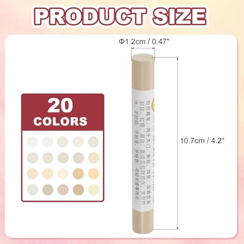 20 Pcs Wood Filler Sticks Furniture Repair Kit Light Color Series - color: Light Color Series
