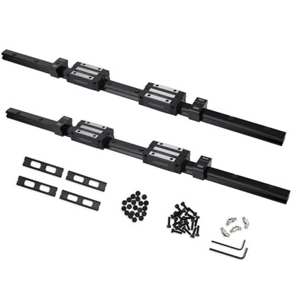 HGR15 500mm Linear Guide kit,2pcs 500mm hgr15 Linear Rail with 4pcs HGH15CA Carriage Block and HG15 end Stop Block - size: 500mm, style: HGR15