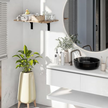 BATODA 10" x 6" L Bracket with Beam, Brackets for Floating Shelves Pack 4 - size: 10 Inch