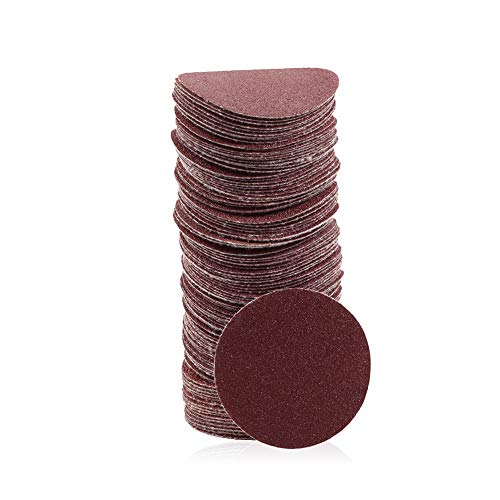 SPEEDWOX 100PCS 2" 80 Grit Sanding Discs, Hook and Loop No Hole Sandpaper - style: 80 Grit