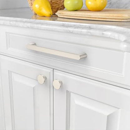 Amerdeco 10 Pack ZH0005BSN Brushed Satin Nickel Cabinet Pulls 3.75" - color: Brushed Satin Nickel, size: 3.75" hole center