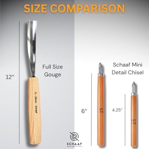 Schaaf Wood Carving Tools 12-pc Wood Chisel Set with Gouges, Hand Sharpened - color: Professionally Sharpened 12 Piece Set