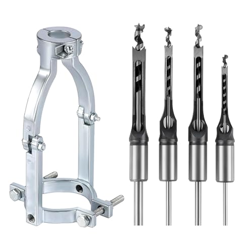 Square Hole Drill Bit 1/4" 5/16" 3/8" 1/2" and Adapter