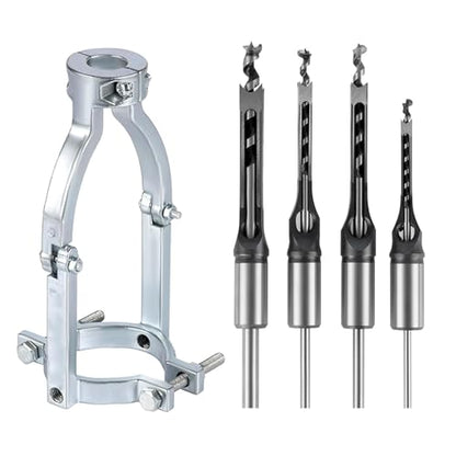 Square Hole Drill Bit 1/4" 5/16" 3/8" 1/2" and Adapter
