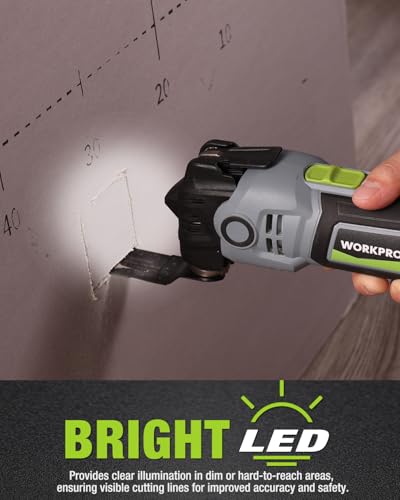 WORKPRO 400W Corded Oscillating Multi-Tool Kit - size: Corded 400 W