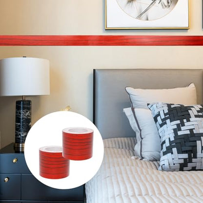 Lilaly 2 inches x 32 feet Wood Grain Repair Tape,Wood Grain Tape,Widely Used for Tables, Doors, Floor and DIY(Red Cherry) - color: Red Cherry