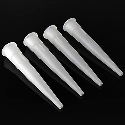 36 Pcs Plastic Caulk Nozzle Extension Tip White