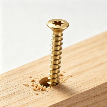 Wensilon #6 * 3/4" Yellow Deck Screws 927pcs 2 lbs 3.5x19mm - color: Yellow, size: #6*3/4"