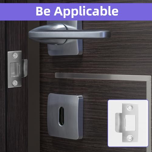 15-Pack Universal Door Lock Strike Plates - Stainless Steel Reinforcement Kit (3 Types) with Screws & Boxes