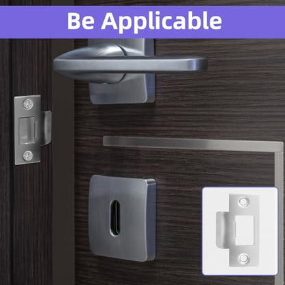 15-Pack Universal Door Lock Strike Plates - Stainless Steel Reinforcement Kit (3 Types) with Screws & Boxes