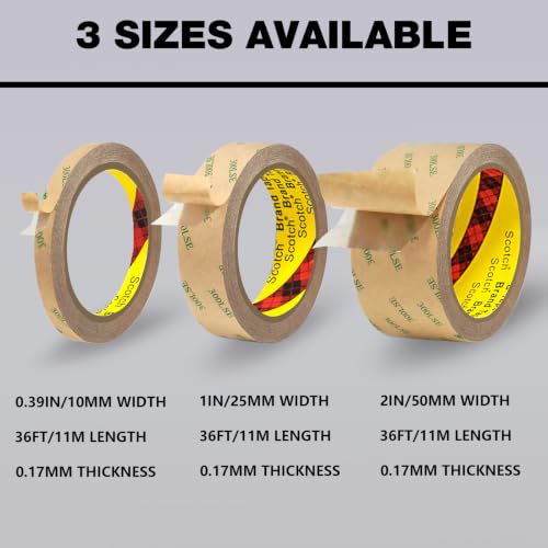 P7yaumy 300LSE Double Sided Tape 0.39in x 36ft, Removable Heavy Duty Tape - size: 0.39in x 36ft