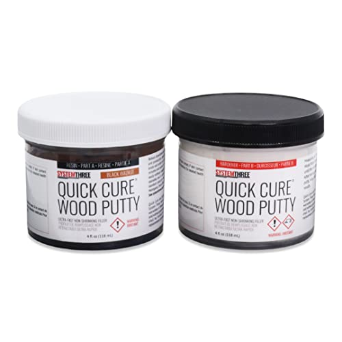 SYSTEMTHREE Quick Cure Putty, Black Walnut, 8-oz Kit - color: Black Walnut, size: 1 Count (Pack of 1)