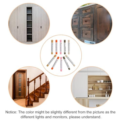 uxcell 20Pcs Wood Filler Stick Color Series Furniture Repair Wax Crayon Kit - color: Color Series