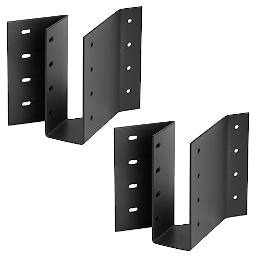 2 Pack Black Skewed Left 45 Degree Angled Joist Hanger for 2x6 Lumber