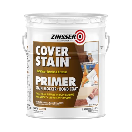 5 gal Zinsser 03500 White Cover-Stain Oil-Based Stain Block Primer
