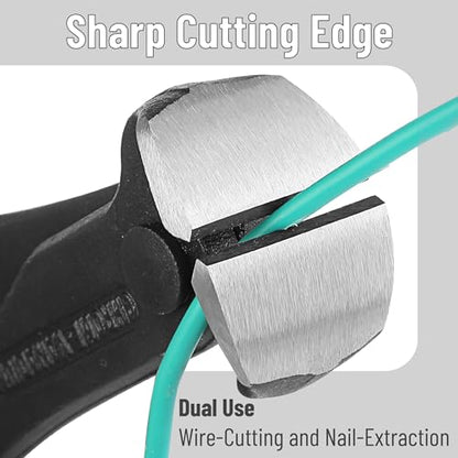 Bates- Nail Puller, Blue, Nail Remover Tool, Cutting Pliers, Carpenter Tools, Staple Puller, Nail Puller Tool, End Cutting Pliers, Nail Pliers, Nail Pulling, Nail Puller Pliers, Nippers Tool - color: Blue, size: 7", 1 Pack