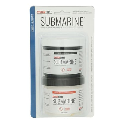 System Three Submarine Underwater Epoxy Paste Adhesive, 8oz Kit - size: 8 oz