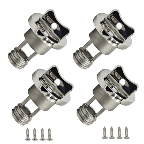 4Pcs Oval Garboard Boat Drain Plug Fits 1“ Hole, Thread 3/4'' SS316