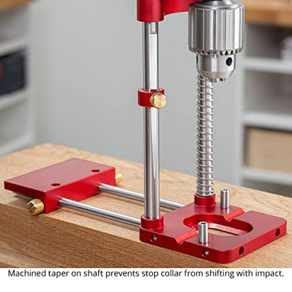 Woodpeckers Auto Line Drill Guide, Portable Drill Guide, Perfect Perpendicular Drilling, Versatile Base and Fence System