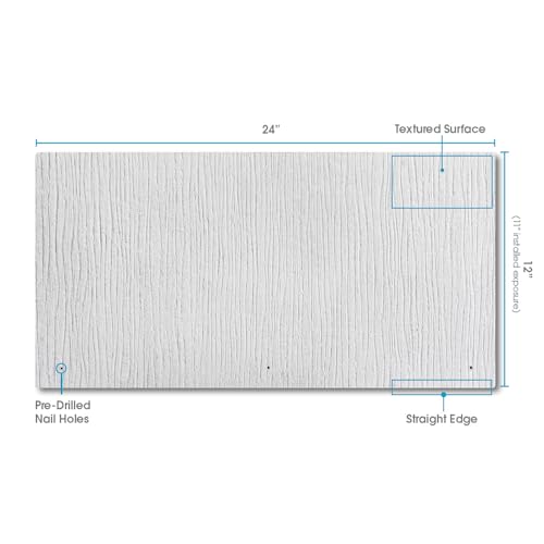 GAF WeatherSide Purity Straight Fiber-Cement Siding Shingles (12x24) 18 Bundle| Fire Resistant & Safe with No Asbestos| Easy to Install with Pre-Primed Textured Surface|Durable with Distinct Design - size: Straight Bundle