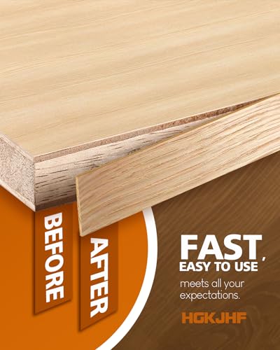 HGKJHF2 inch x 50foot roll pre Coated with hot melt Adhesive Solid Wood Flexible Veneer Edging, Simple Iron Solid Tape for Cabinet Repair and Furniture Repair (No(4)-Red Oak, 2in*50ft) - color: Red Oak, size: 2in*50ft*50ft