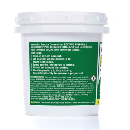 Furnace Cement 1 pt RTU Gray Refractory & Retort, 3000F High Temp - size: A1). 1 Pint