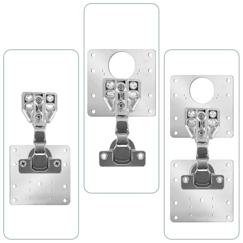 4Pcs Cabinet Door Repair Plate Kit Cabinet Hinge Repair Plate Kit