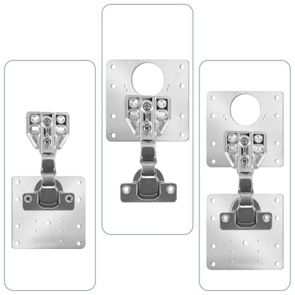 4Pcs Cabinet Door Repair Plate Kit Cabinet Hinge Repair Plate Kit