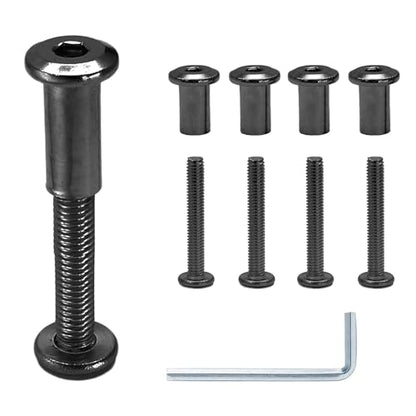 M6x45mm Hex Drive Socket Cap Bolt, Black, 10 Pair (20 Piece) - color: Black, size: M6x45mm